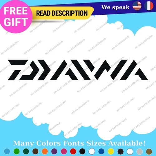 Fits Daiwa Fishing Vinyl Decals Sticker Reel Spinning Rod Baitcasting Zillion