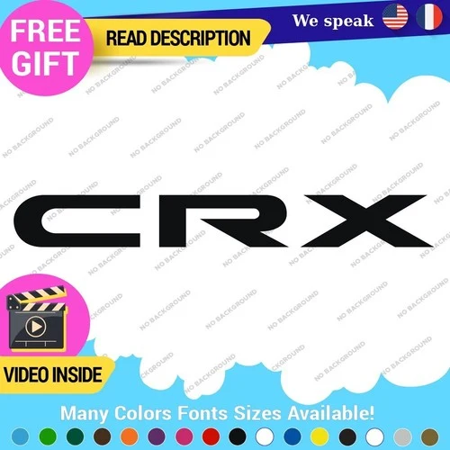 Fits Honda CRX Si SiR Vinyl Decal Sticker Side Hatch JDM Drift Tuning Civic