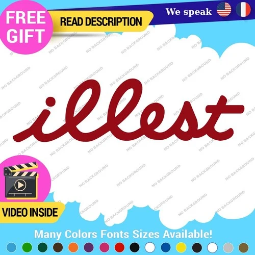 Illest Car JDM Vinyl Decals Race Drift Lowered Stickers Scrape Fresh Tunning