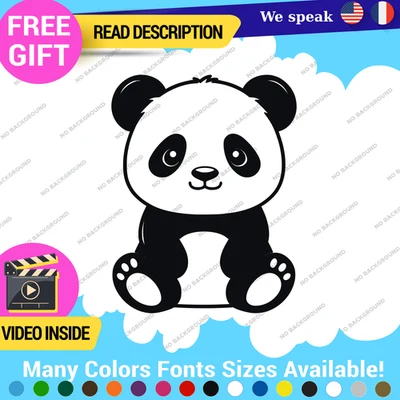 Panda Bear Cartoon Stickers Decals Vinyl Animal Cute WWF Wildlife Baby JDM