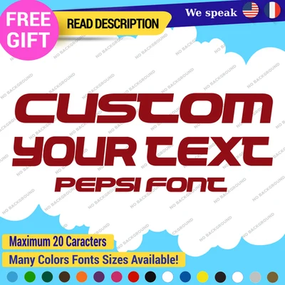 Custom Your Name Pepsi Fonts Stickers Decals Vinyl Customizable Monogram