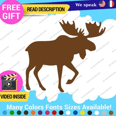 Moose Animal Hunting Stickers Decals Vinyl Silhouette Canadian Doe Deer