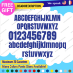 Custom Text Fonts Anton Stickers Decals Vinyl Number Regular Letter Number Serif - Image 2