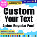 Custom Text Fonts Anton Stickers Decals Vinyl Number Regular Letter Number Serif - Image 7