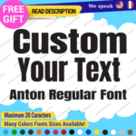 Custom Text Fonts Anton Stickers Decals Vinyl Number Regular Letter Number Serif - Image 8
