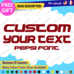 Custom Your Name Pepsi Fonts Stickers Decals Vinyl Customizable Monogram