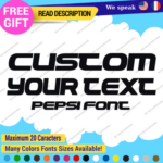 Custom Your Name Pepsi Fonts Stickers Decals Vinyl Customizable Monogram - Image 5