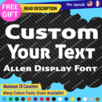 Custom Text Names Aller Display Sticker Decal Vinyl FontStyle Fonts Personalized - Image 5
