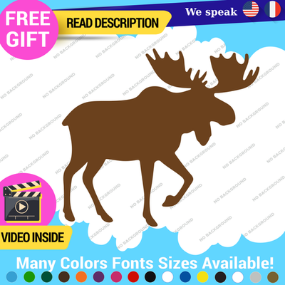 1-120 Moose Animal Hunting Stickers Decals Vinyl Silhouette Canadian Doe Deer - Image 1