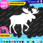Moose Animal Hunting Stickers Decals Vinyl Silhouette Canadian Doe Deer - Image 2