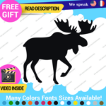 Moose Animal Hunting Stickers Decals Vinyl Silhouette Canadian Doe Deer - Image 4