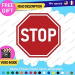 Stop Sign Stickers Vinyl Decals Laptop Store Windows Traffic Safety Warning