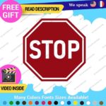 Stop Sign Stickers Vinyl Decals Laptop Store Windows Traffic Safety Warning - Image 3