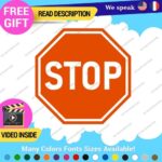 Stop Sign Stickers Vinyl Decals Laptop Store Windows Traffic Safety Warning - Image 4