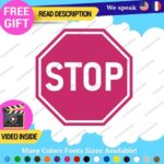 Stop Sign Stickers Vinyl Decals Laptop Store Windows Traffic Safety Warning - Image 5
