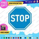 Stop Sign Stickers Vinyl Decals Laptop Store Windows Traffic Safety Warning - Image 7