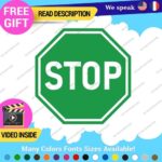 Stop Sign Stickers Vinyl Decals Laptop Store Windows Traffic Safety Warning - Image 8