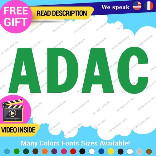 12-13173 Fits ADAC Decals Stickers Vinyl German Automobile Club Deutch Car Tuning VW BMW - Image 1