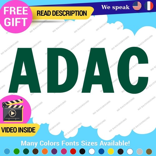 12-13320 Fits ADAC Decals Stickers Vinyl German Automobile Club Deutch Car Tuning VW BMW - Image 1