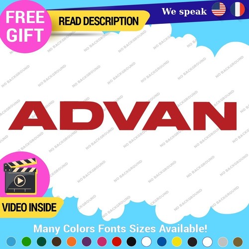 12-13699 Fits Advan Wheel Sticker Decal Vinyl Yokohama Drift JDM GTR RSX FRS Civic Cap - Image 1