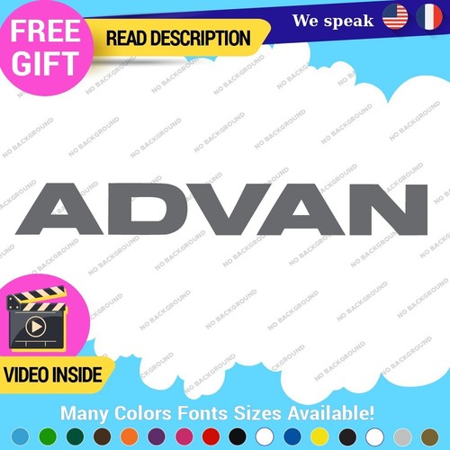 12-13931 Fits Advan Wheel Sticker Decal Vinyl Yokohama Drift JDM GTR RSX FRS Civic Cap - Image 1