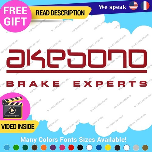 12-15374 Fits Akebono Brake Caliper Decal Sticker Vinyl JDM Wheel Rotor Experts Ceramic - Image 1