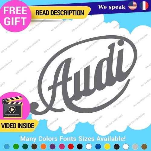 12-17196 Fits Audi Old Vintage 1909 Ring Decals Stickers Vinyl Quattro Sport Racing Car - Image 1