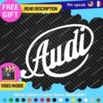 Fits Audi Old Vintage 1909 Ring Decals Stickers Vinyl Quattro Sport Racing Car