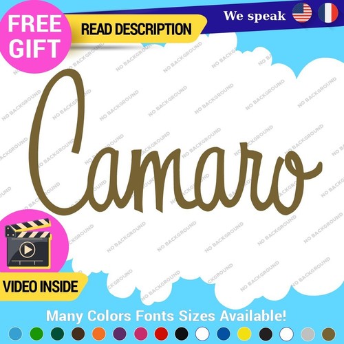 12-22934 Fits Camaro Decals Stickers Vinyl Chevrolet Z28 RS Chevy Corvette LSX SS Script - Image 1