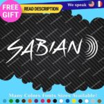 Fits Sabian Cymbals Decals Stickers Vinyl Music Drum Bass Band Pearl Head Rock - Image 2