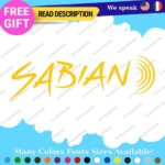 Fits Sabian Cymbals Decals Stickers Vinyl Music Drum Bass Band Pearl Head Rock - Image 3