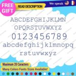 Extra Large Custom Text Name Courier New Font Lettering Decals Vinyl Stickers - Image 2