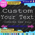 Extra Large Custom Text Name Courier New Font Lettering Decals Vinyl Stickers - Image 7