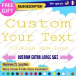 Extra Large Custom Text Name Courier New Font Lettering Decals Vinyl Stickers - Image 8