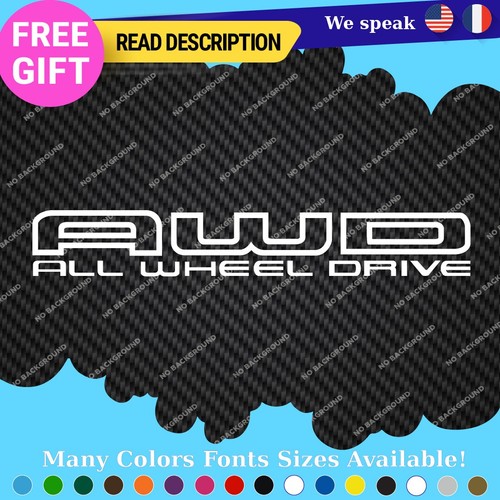 12-23258 Fits All Wheel Drive Stickers Vinyl Decals Truck Car AWD 4X4 Pickup Bedside Tail - Image 1