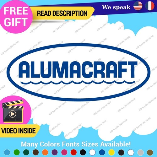 12-23266 Fits AlumaCraft Wave Oval Decal Sticker Vintage Fishing Boat Aluma Water Craft - Image 1