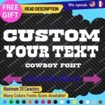 Extra Large Custom Text Name Cowboy Sign Font Lettering Decals Vinyl Stickers - Image 8