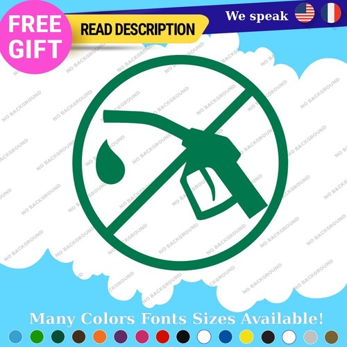 12-2810 Fits Electric Vehicule Stickers Vinyl Decals Car 100% EV Hybrid Green Gas - Image 1