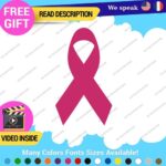 Fits Awareness Ribbon Breast Decals Stickers Vinyl Cancer Pink Survivor Memorial - Image 6