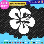 Fits Aloha Flower Sticker Hawaii Hibiscus Decal Vinyl STICKER Surfing Vintage - Image 5