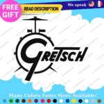 Fits Gretsch Drum Old Decals Stickers Vinyl Guitar White Bass Vintage Music - Image 4