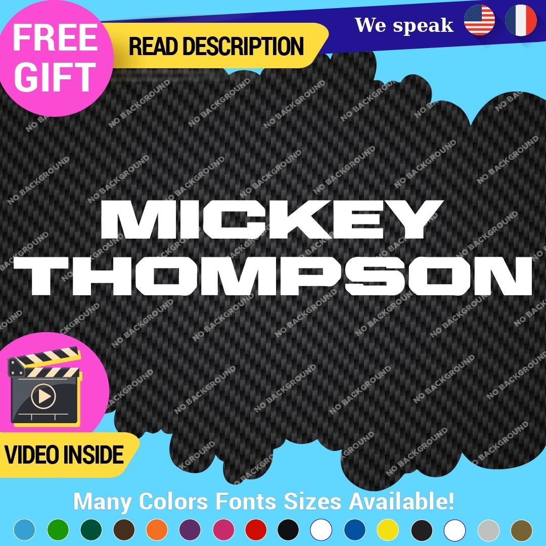 Fits MICKEY THOMPSON Decals Stickers Vinyl Tires Wheels Baja Boss Classic Rims 297528865300 Fits MICKEY THOMPSON Decals Stickers Vinyl Tires Wheels Baja Boss Classic Rims - Image 1