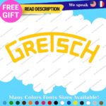 Fits Large Gretsch Guitar Old Decals Stickers Vinyl Drum White Bass Vintage - Image 6