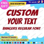 Custom Text Name Bangers Regular Fonts Lettering Die Cut Decal Vinyl Sticker 651 - Image 13