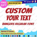 Custom Text Name Bangers Regular Fonts Lettering Die Cut Decal Vinyl Sticker 651 - Image 14