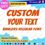 Custom Text Name Bangers Regular Fonts Lettering Die Cut Decal Vinyl Sticker 651 - Image 15
