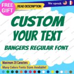 Custom Text Name Bangers Regular Fonts Lettering Die Cut Decal Vinyl Sticker 651 - Image 19