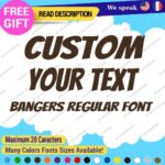 Custom Text Name Bangers Regular Fonts Lettering Die Cut Decal Vinyl Sticker 651 - Image 21