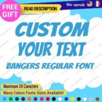 Custom Text Name Bangers Regular Fonts Lettering Die Cut Decal Vinyl Sticker 651 - Image 25