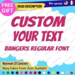 Custom Text Name Bangers Regular Fonts Lettering Die Cut Decal Vinyl Sticker 651 - Image 8